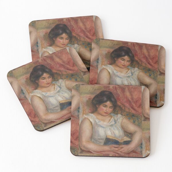 Item preview, Gabrielle Reading by Pierre-Auguste Renoir: Cozy Impressionist Fine Art Poster designed and sold by artofuniverse.