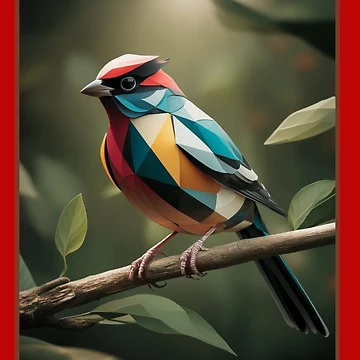 Artwork thumbnail, Geometric Cardinal by RWCarpenter