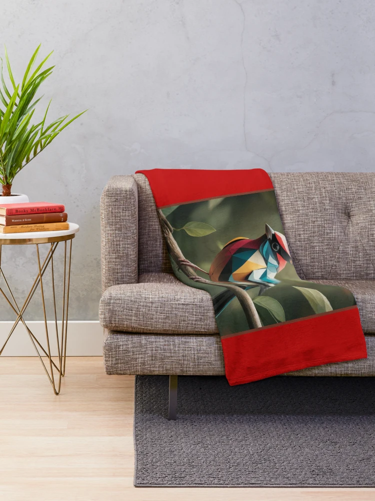 Thumbnail 2 of 6, Throw Blanket, Geometric Cardinal designed and sold by RWCarpenter.