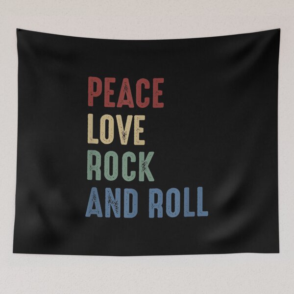 Item preview, Peace Love Rock And Roll Shirt Distressed Rock Concert designed and sold by NatalieCWilk.
