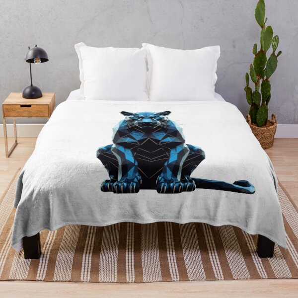 Item preview, Majestic Black Panther - Obsidian Geometric Style designed and sold by VIRALOOP.