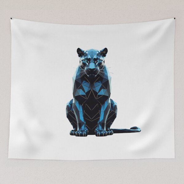 Item preview, Majestic Black Panther - Obsidian Geometric Style designed and sold by VIRALOOP.