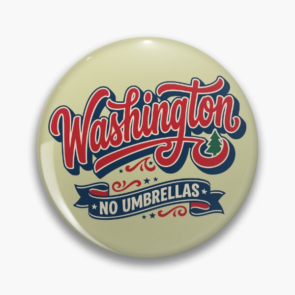 Item preview, Retro Washington State No Umbrellas Local Pride designed and sold by Cozy-Old-Pub.