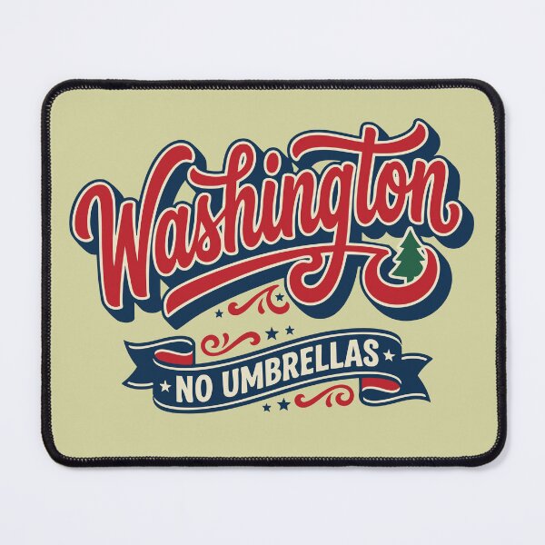 Item preview, Retro Washington State No Umbrellas Local Pride designed and sold by Cozy-Old-Pub.