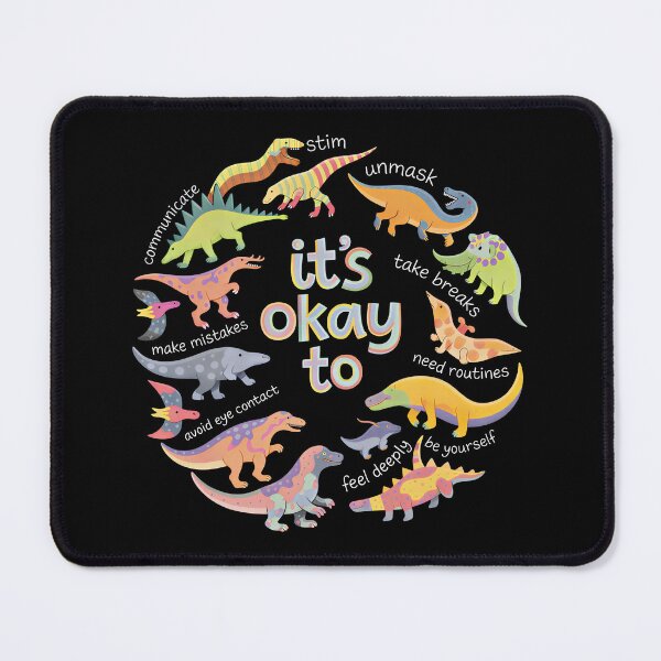 Item preview, Autism Awareness It's Okay to Be Different Funny Dinosaur designed and sold by gear-posters.