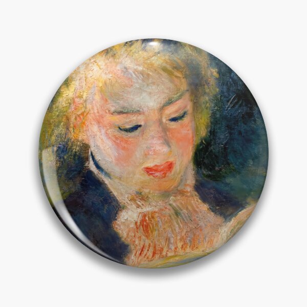 Item preview, Girl Reading by Pierre-Auguste Renoir: Impressionist Book Lover Wall Art designed and sold by artofuniverse.
