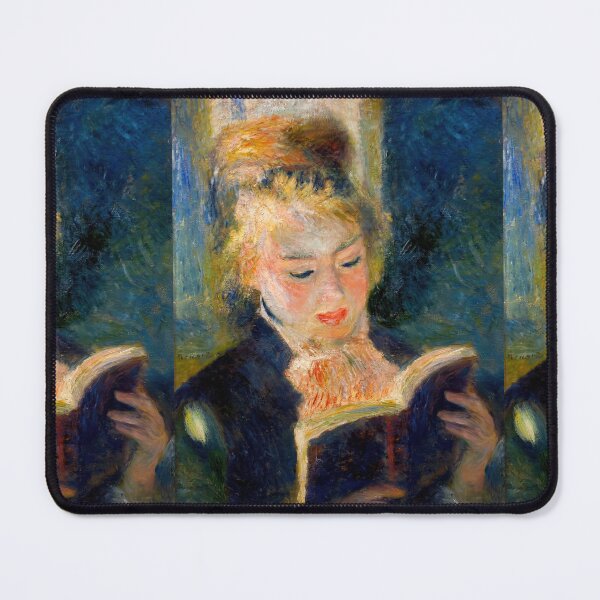 Item preview, Girl Reading by Pierre-Auguste Renoir: Impressionist Book Lover Wall Art designed and sold by artofuniverse.