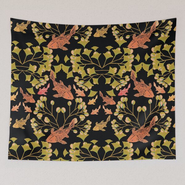 Item preview, Golden Koi & Gingko Dreams designed and sold by phatlizzardart.
