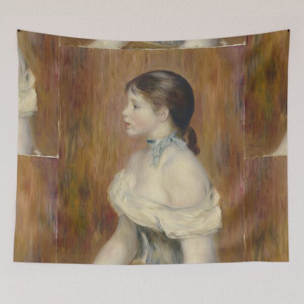 Item preview, Girl With a Blue Ribbon by Pierre-Auguste Renoir: Impressionist Fine Art Poster designed and sold by artofuniverse.