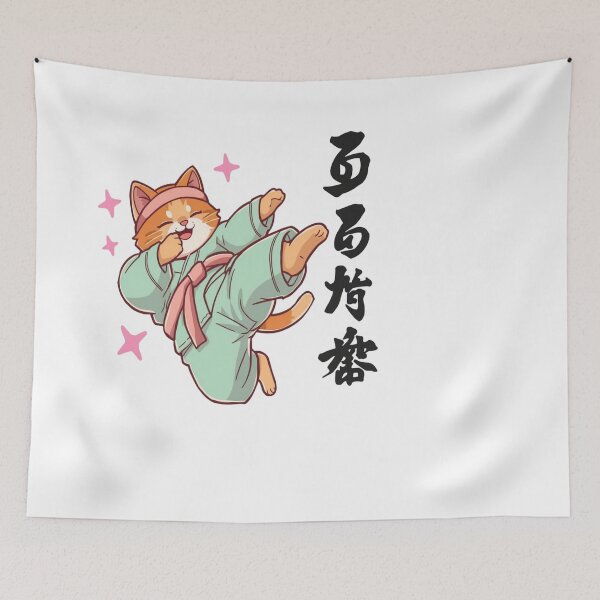 Item preview, Cute Karate Cat Material Arts Japanese Style Art designed and sold by CeliaZnx.