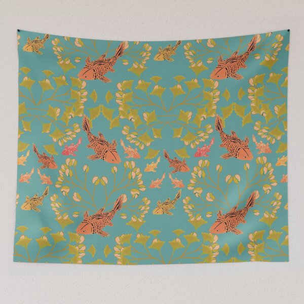 Item preview, Golden Koi & Gingko Dreams designed and sold by phatlizzardart.