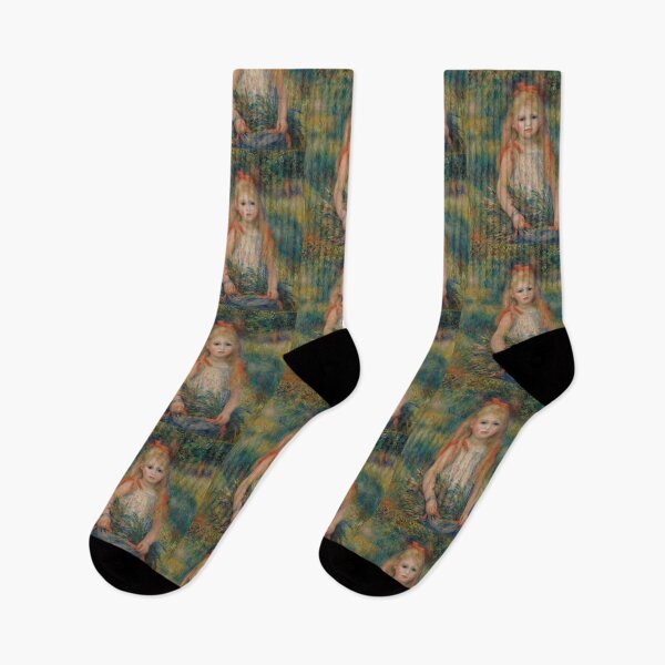 Item preview, Girl With Flowers by Pierre-Auguste Renoir: Impressionist Fine Art Poster designed and sold by artofuniverse.
