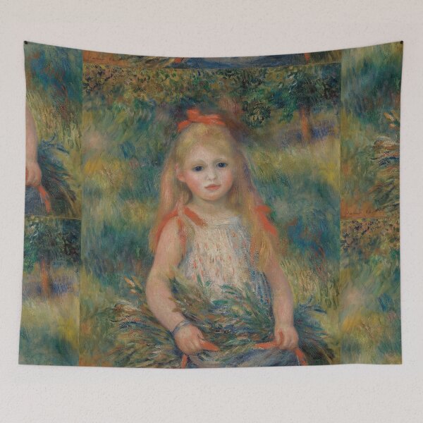 Item preview, Girl With Flowers by Pierre-Auguste Renoir: Impressionist Fine Art Poster designed and sold by artofuniverse.