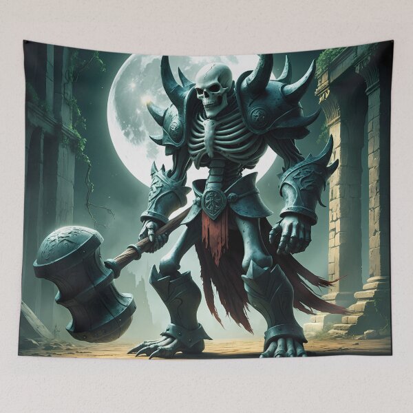 Item preview, Skeleton Warrior - Undead Knight Fantasy Art designed and sold by Lucid Dream Pixel.