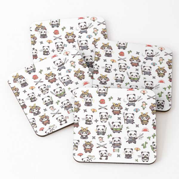 Item preview, The Tiny Samurai Dojo: Cute Panda Pattern designed and sold by Besir26.