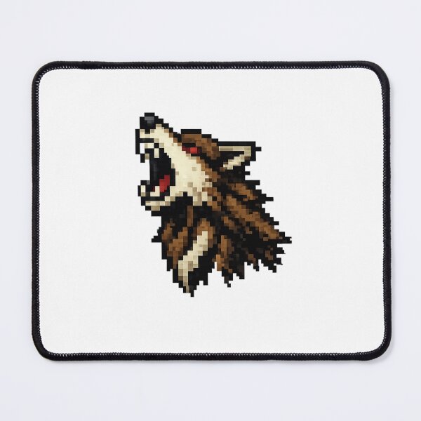 Item preview, Pixelated Wolf Howl – Aggressive Nocturnal Creature designed and sold by NextNoob485.