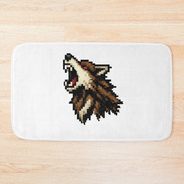 Item preview, Pixelated Wolf Howl – Aggressive Nocturnal Creature designed and sold by NextNoob485.
