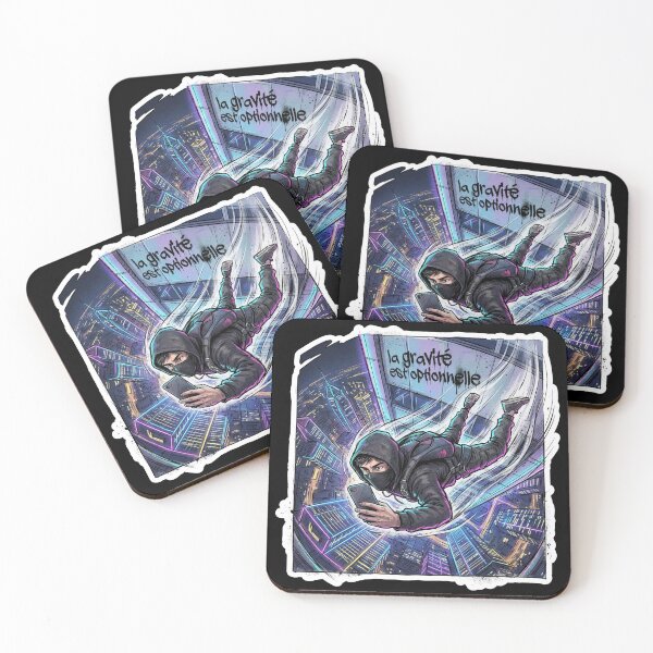 Item preview, Gravity Is Optional – Neon Urban Fall Manga Street Art designed and sold by PLUSHIWORLDtm.