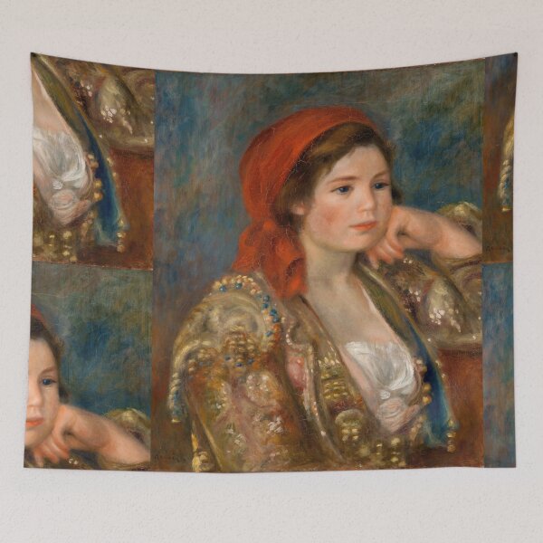 Item preview, Girl in a Spanish Jacket by Pierre-Auguste Renoir: Vintage Impressionist Portrait designed and sold by artofuniverse.