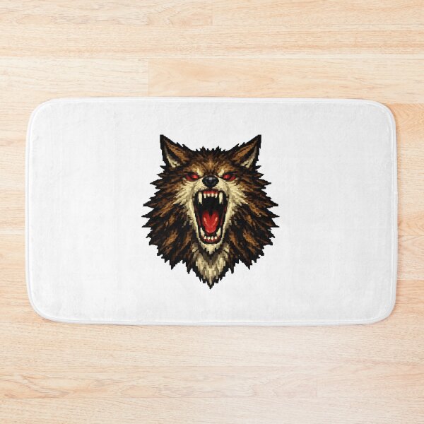 Item preview, Roar of the Demonic Wolf – Fierce Pixelated Wolf Head designed and sold by NextNoob485.