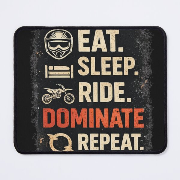 Item preview, Eat Sleep Ride Dominate Repeat Motocross Shirt – Dirt Bike Lifestyle Design designed and sold by COZY NEST.
