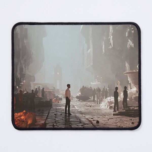 Item preview, Chaotic City – Dystopian Urban Scene Illustration designed and sold by AuraloomAtelier.