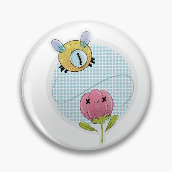 Item preview, Cute Monster Bee and Flower Illustration designed and sold by sankura.