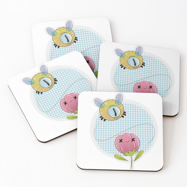 Item preview, Cute Monster Bee and Flower Illustration designed and sold by sankura.