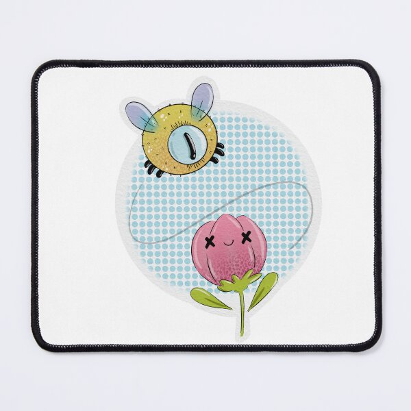 Item preview, Cute Monster Bee and Flower Illustration designed and sold by sankura.