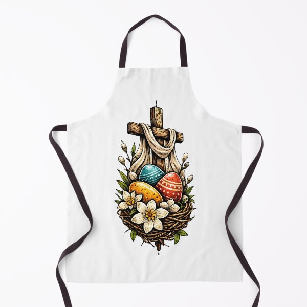 Item preview, Easter Cross with Eggs and Spring Flowers – Christian Easter Design designed and sold by Bure-NS.