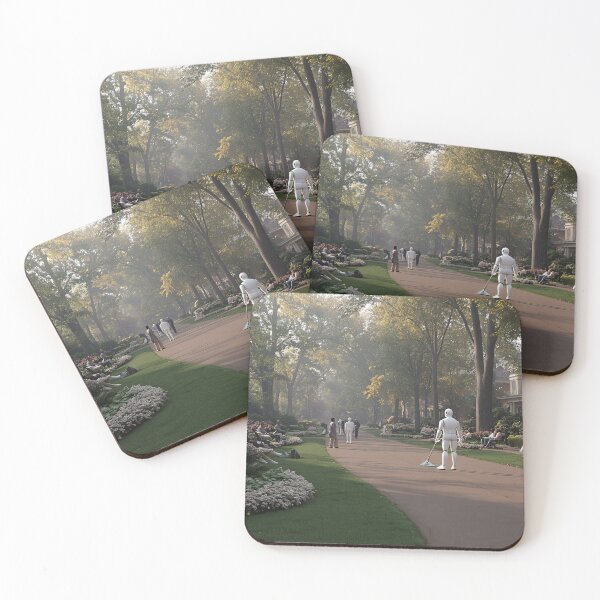 Item preview, Future World – AI Robots in a Park Scene designed and sold by AuraloomAtelier.