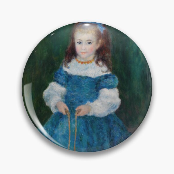 Item preview, Girl With a Jump Rope Portrait of Delphine Legrand by Pierre-Auguste Renoir: Blue Impressionist Poster designed and sold by artofuniverse.