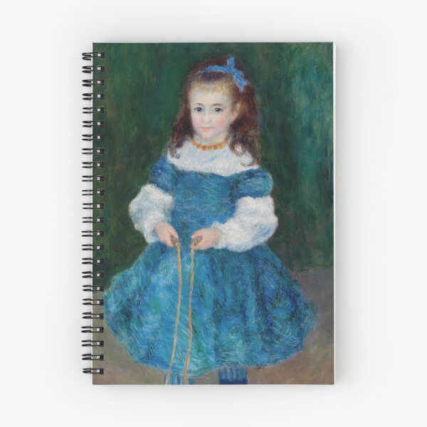 Item preview, Girl With a Jump Rope Portrait of Delphine Legrand by Pierre-Auguste Renoir: Blue Impressionist Poster designed and sold by artofuniverse.