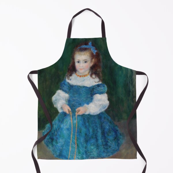 Item preview, Girl With a Jump Rope Portrait of Delphine Legrand by Pierre-Auguste Renoir: Blue Impressionist Poster designed and sold by artofuniverse.