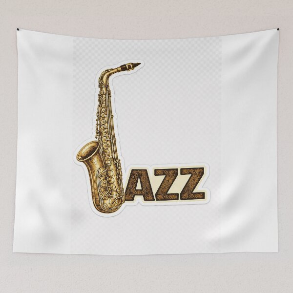 Item preview, Vintage Jazz Saxophone Design – Classic Music Instrument Art for Jazz Lovers and Musicians designed and sold by art2print.