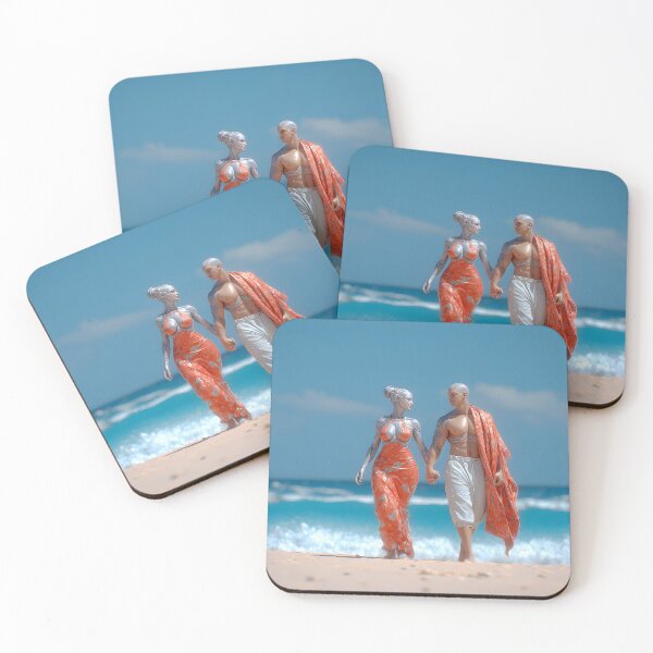 Item preview, Intergalactic Love – Futuristic Couple on a Beach designed and sold by AuraloomAtelier.