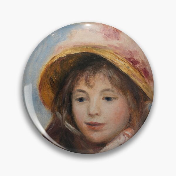 Item preview, Girl With Pink Bonnet by Pierre-Auguste Renoir: Warm Impressionist Portrait designed and sold by artofuniverse.