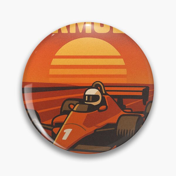 Item preview, Vintage Formula 1 Racing Sunset – Retro 80s Motorsport Aesthetic Sticker designed and sold by piyushpr7.