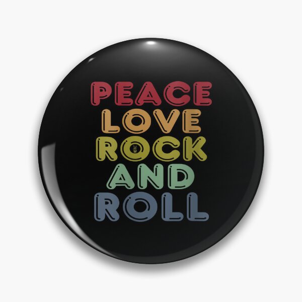 Item preview, Womens Peace Love Rock And Roll Tee distressed rock concert tee designed and sold by NatalieCWilk.