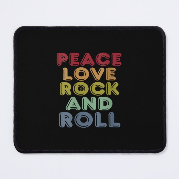 Item preview, Womens Peace Love Rock And Roll Tee distressed rock concert tee designed and sold by NatalieCWilk.