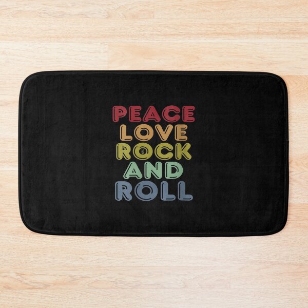 Item preview, Womens Peace Love Rock And Roll Tee distressed rock concert tee designed and sold by NatalieCWilk.