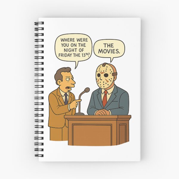Item preview, Jason Friday the 13th Courtroom Parody Design | “Where Were You Friday the 13th?” Funny Horror Meme | Slasher Trial Joke Art designed and sold by Donsean22.