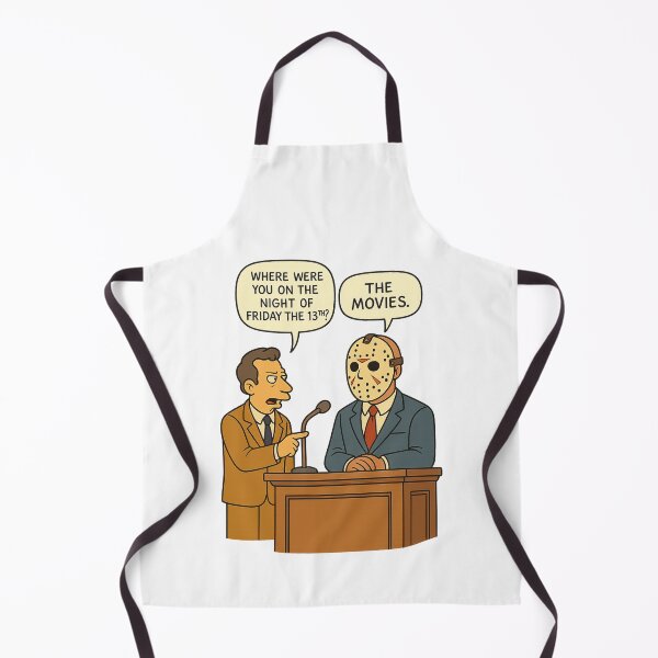 Item preview, Jason Friday the 13th Courtroom Parody Design | “Where Were You Friday the 13th?” Funny Horror Meme | Slasher Trial Joke Art designed and sold by Donsean22.