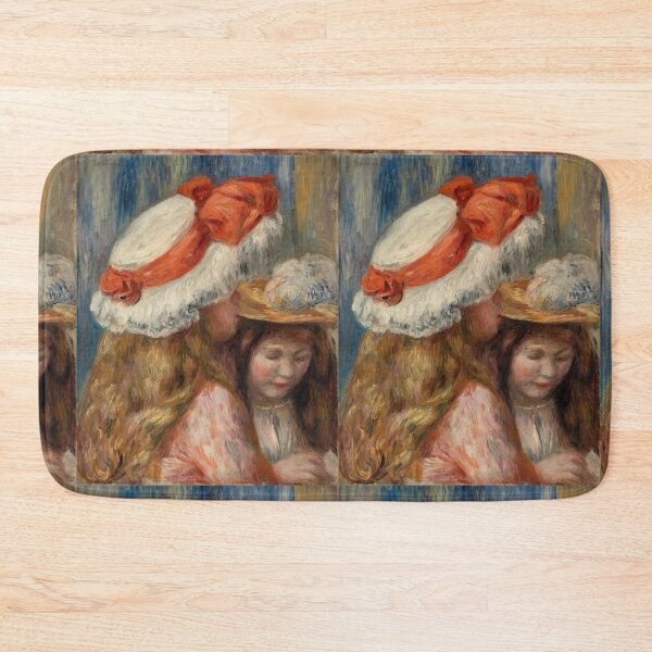 Item preview, Girls With Hats Jeunes Filles Aux Chapeaux by Pierre-Auguste Renoir: Impressionist Fine Art Print designed and sold by artofuniverse.