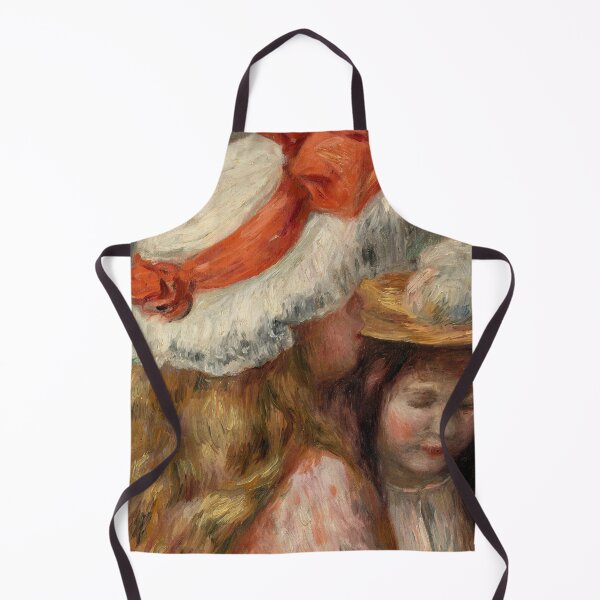 Item preview, Girls With Hats Jeunes Filles Aux Chapeaux by Pierre-Auguste Renoir: Impressionist Fine Art Print designed and sold by artofuniverse.
