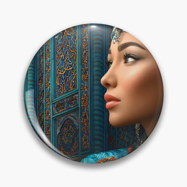 Item preview, Stunning Portrait of a Woman in Vibrant Attire designed and sold by Artessie.