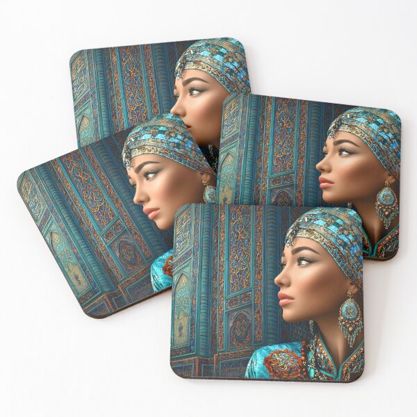 Item preview, Stunning Portrait of a Woman in Vibrant Attire designed and sold by Artessie.