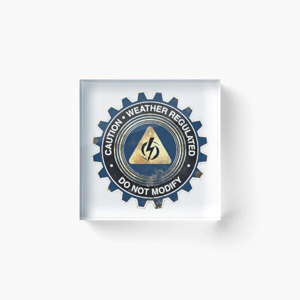 Item preview, Industrial Weather Station Gear Decal designed and sold by octozap.