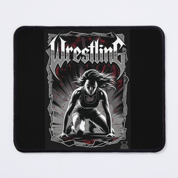 Item preview, Fierce Female Freestyle Wrestler in Stance - Wrestling Art designed and sold by Coach-Riz.