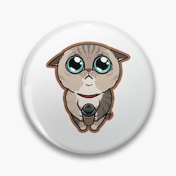 Item preview, Cute Big Eyes Cat Holding Coffee Cup Please designed and sold by dmladero.